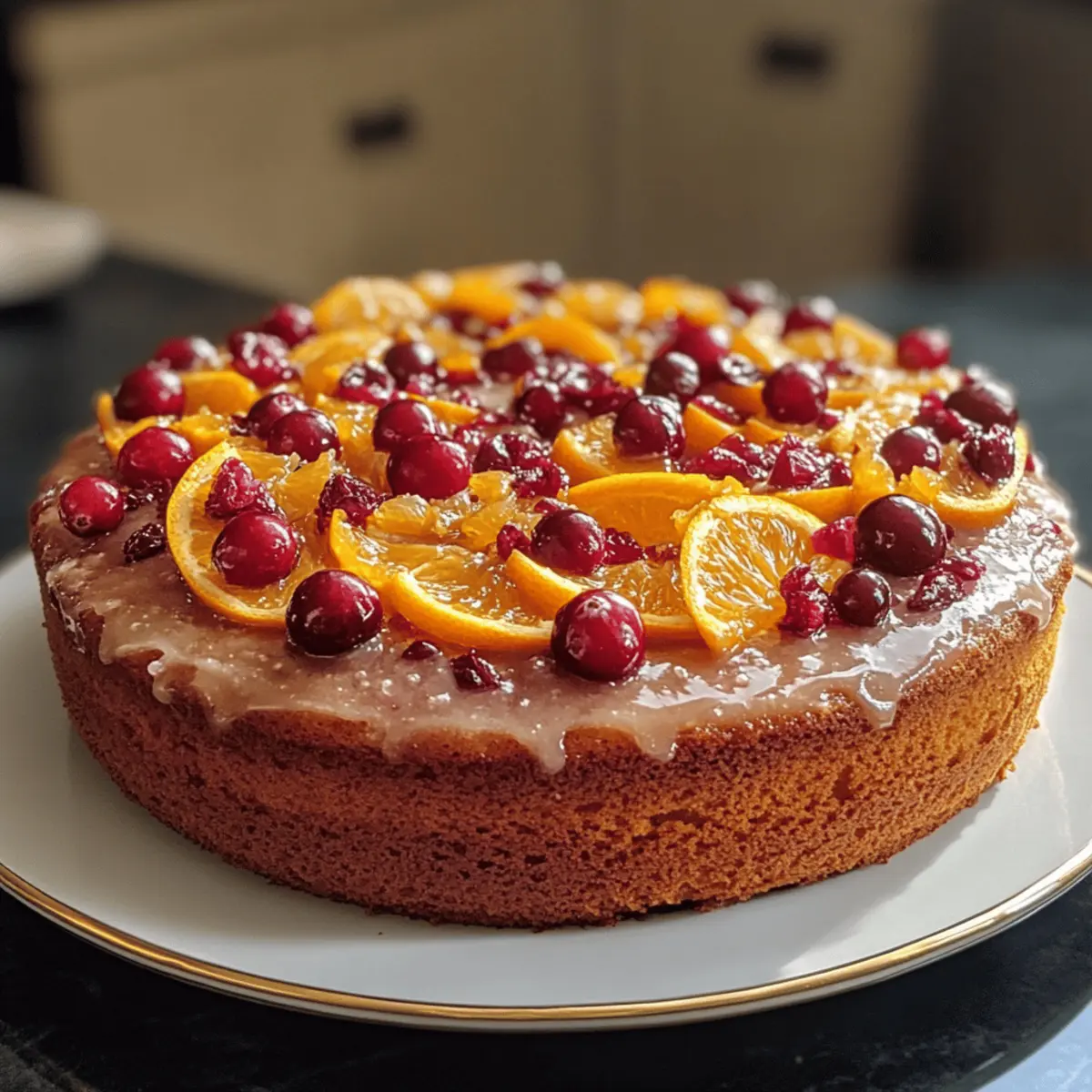 Easy Spiced Orange Cranberry Streusel Cake Recipe